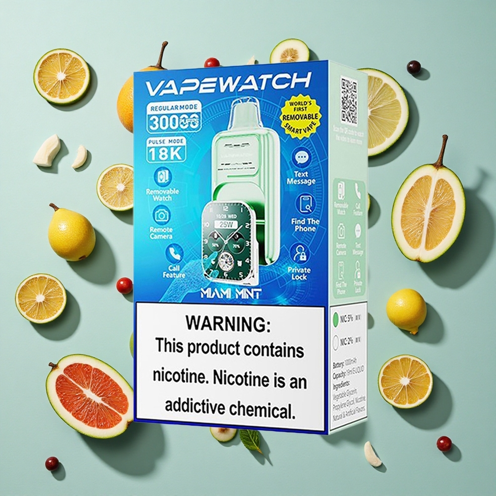 Miami Mint JNR Vape Watch 30.000 puff 1000mAh