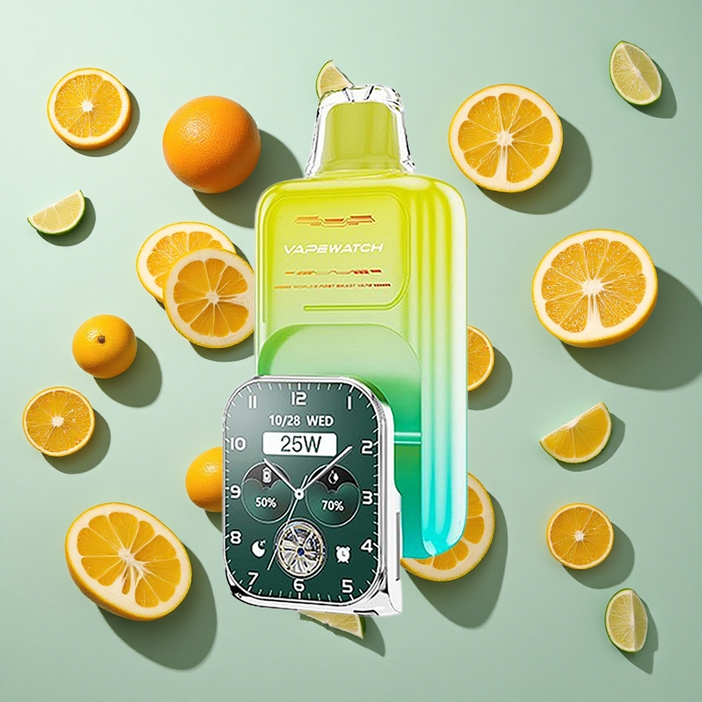 Orange Mango JNR Vape Watch 30.000 puff engangs vape med 19mL e-væske