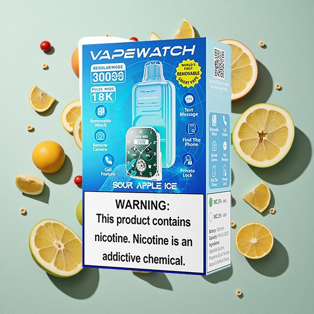 Sour Apple Ice JNR Vape Watch 30.000 Puffs 19mL
