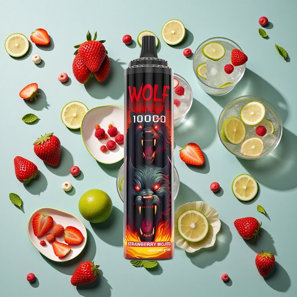 Jordbær Mojito JNR Wolf Niplo 10000 Puffs 20ml