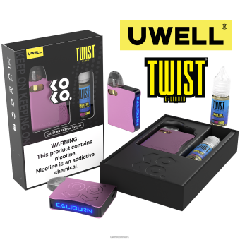 UWELL CALIBURN AK3 kit + a3s 0,8 ohm pods (x2) + daddy's vapor 10ml salte 50mg crl: pink/flv: bær medly limonade RXP0J246 UWELL Vape For Sale