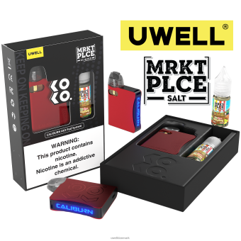 UWELL CALIBURN AK3 kit + a3s 0,8 ohm pods (x2) + daddy's vapor 10ml salte 50mg crl: rød/flv: fuji pære mangobær RXP0J245 UWELL Vape Flavours