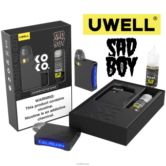 UWELL CALIBURN AK3 kit + a3s 0,8 ohm pods (x2) + daddy's vapor 10ml salte 50mg crl: sort/flv: custard cookie 50mg RXP0J243 UWELL Helsingør