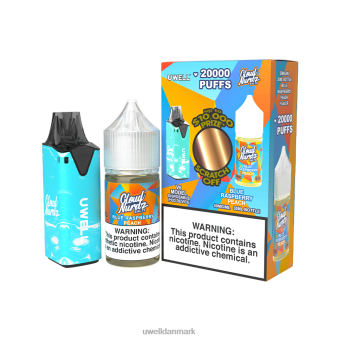 UWELL V6 engangsapparat + daddy's vapor 30ml juice - collab bundt clr: blå/flv: blå hindbærfersken 50mg RXP0J203 UWELL Helsingør