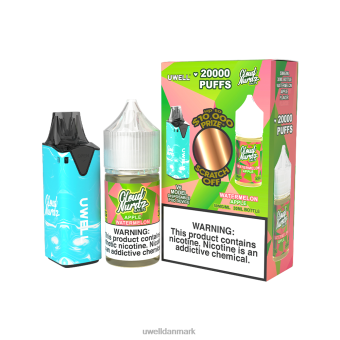 UWELL V6 engangsapparat + daddy's vapor 30ml juice - collab bundt clr: blå/flv: vandmelon æble 50mg RXP0J205 UWELL Vape Flavours