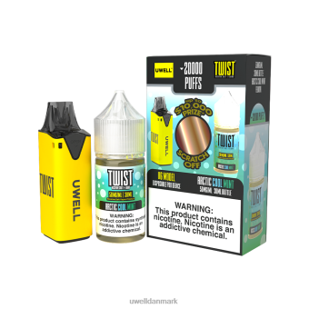 UWELL V6 engangsapparat + daddy's vapor 30ml juice - collab bundt clr: gul/flv: arctic cool mint 50mg RXP0J215 UWELL Vape Flavours