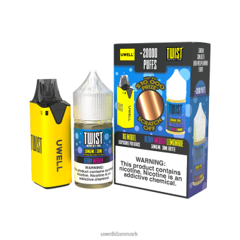 UWELL V6 engangsapparat + daddy's vapor 30ml juice - collab bundt clr: gul/flv: bær medley limonade 50mg RXP0J216 UWELL Vape For Sale