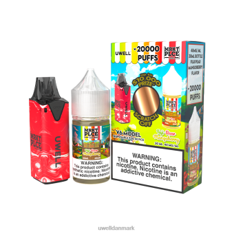 UWELL V6 engangsapparat + daddy's vapor 30ml juice - collab bundt clr: rød/flv: fuji pære mangobær 48mg RXP0J209 UWELL E Cigarette