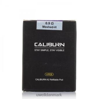 UWELL CALIBURN A2 udskiftning af bælg | 4-pak fecral un2 meshed-h 0,9 ohm RXP0J1 UWELL Danmark