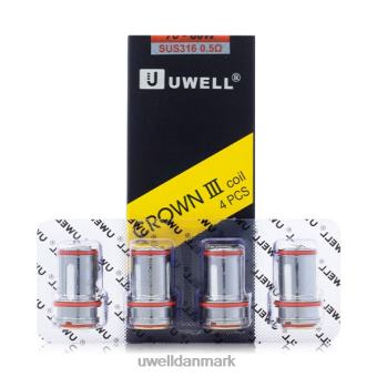 UWELL CROWN 3 spoler (4-pak) 0,25 ohm RXP0J91 UWELL Danmark