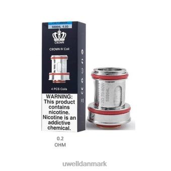 UWELL CROWN 4 udskiftningsspoler (4-pak) dobbelt spole 0,2 ohm RXP0J182 UWELL København