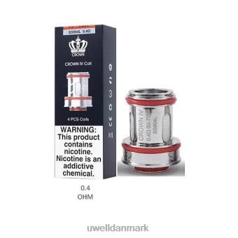 UWELL CROWN 4 udskiftningsspoler (4-pak) dobbelt spole 0,4 ohm RXP0J183 UWELL Helsingør